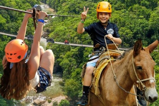 Puerto Vallarta Canopy Tour: Zip-lines and mule ride at the Sierra